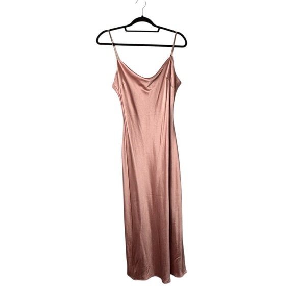 Express Dresses & Skirts - Express Maxi Slip Dress M Light Pink Cowl 2 Slit Y2K Fairy Beach Resort Vacation